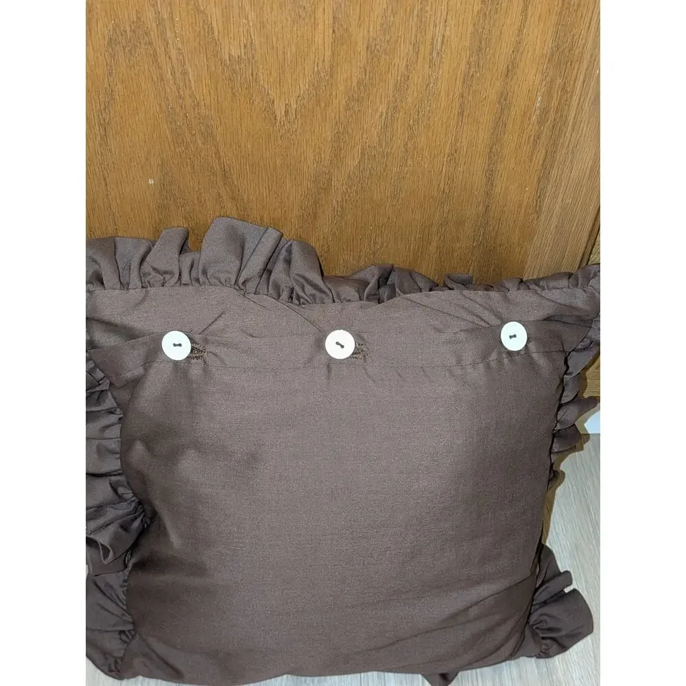 VTG 70s Ruffled Owl Accent Throw Pillow